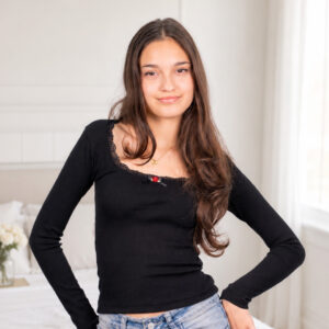 Blusa Negra Rosé